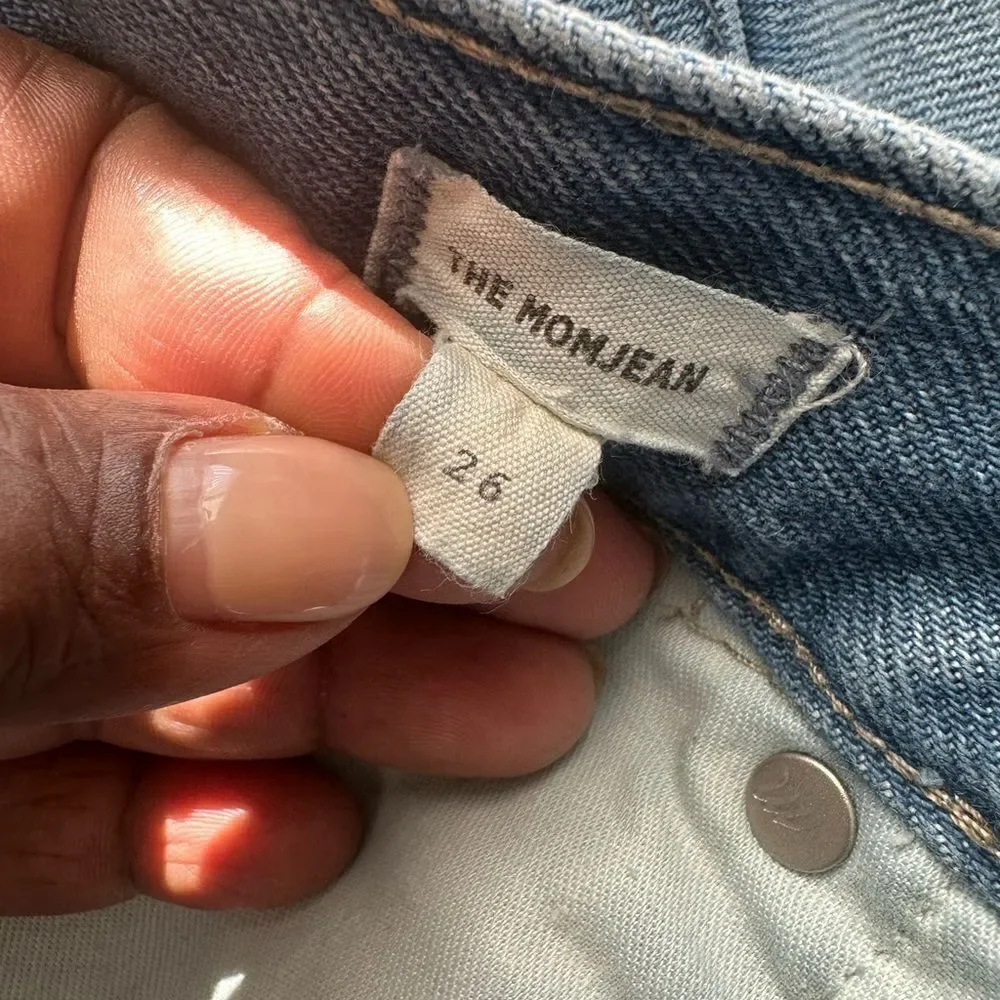 Madewell The Mon Jean Medium Wash Distressed Jeans 26